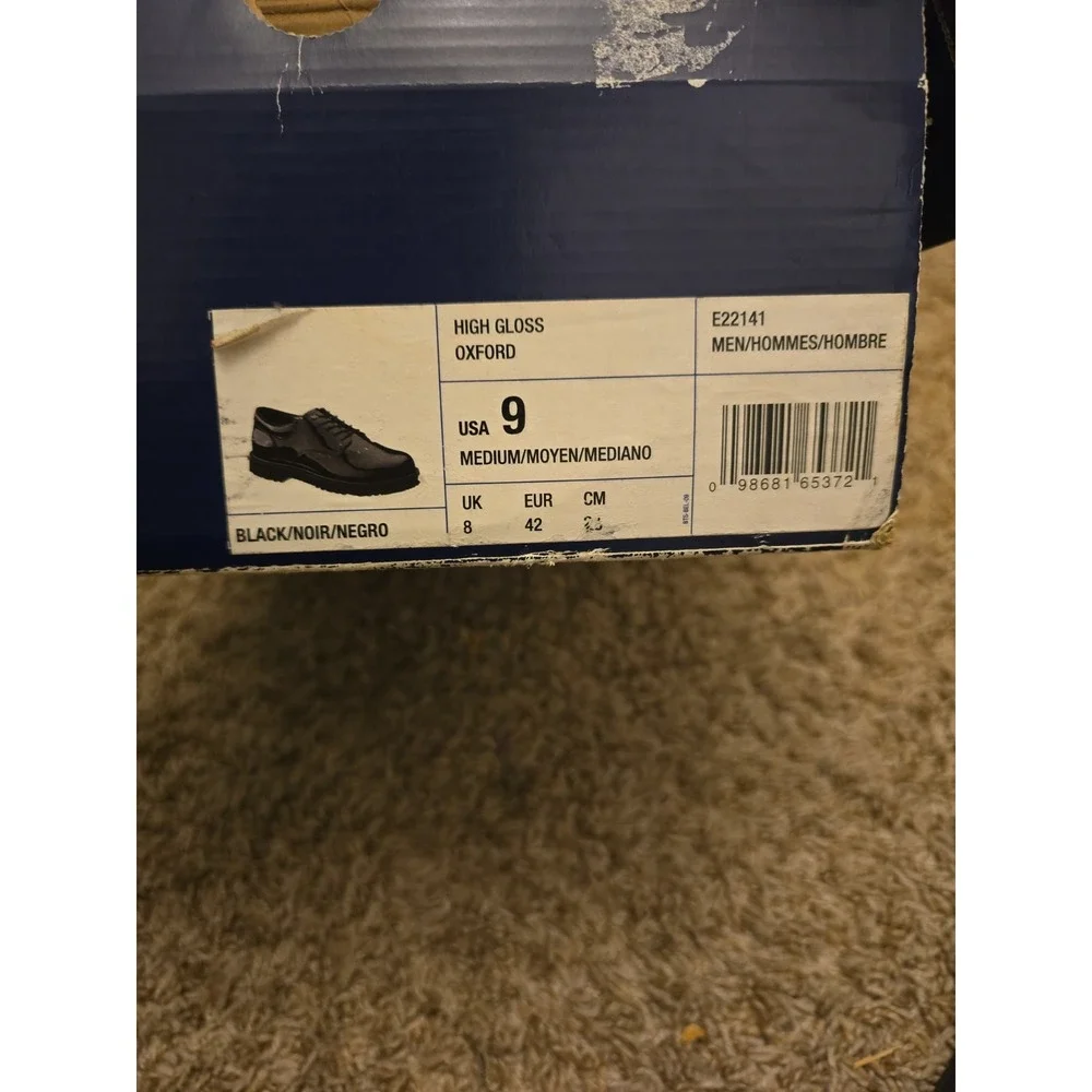 Bates High Gloss Duty Oxford Mens 9 Black Oxford Medium New in factory box tags